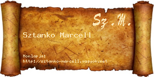 Sztanko Marcell névjegykártya