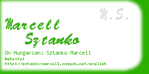 marcell sztanko business card